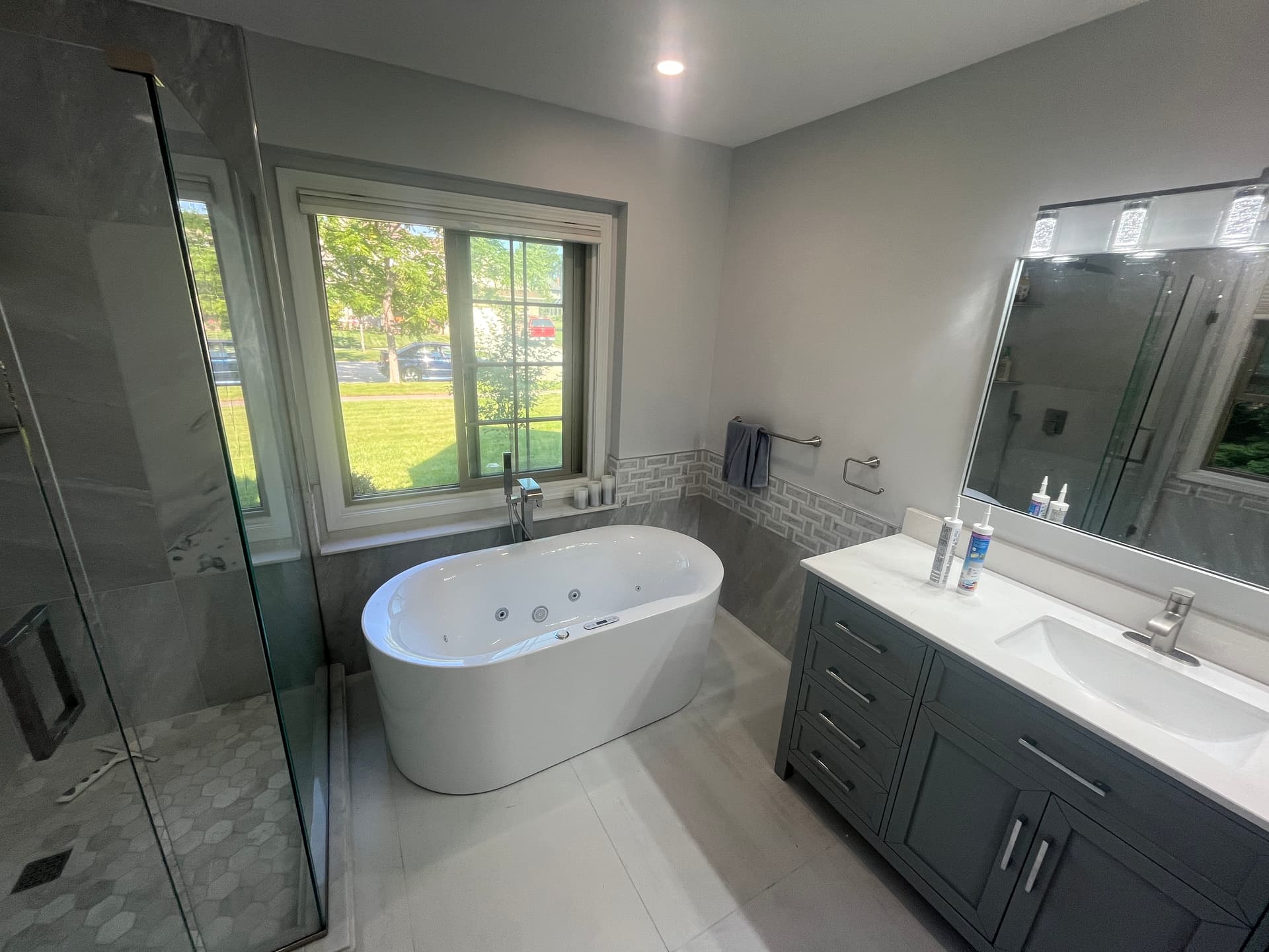 Completed bathroom remodeling project 4 by Stone Works Remodeling — Metro Detroit, MI