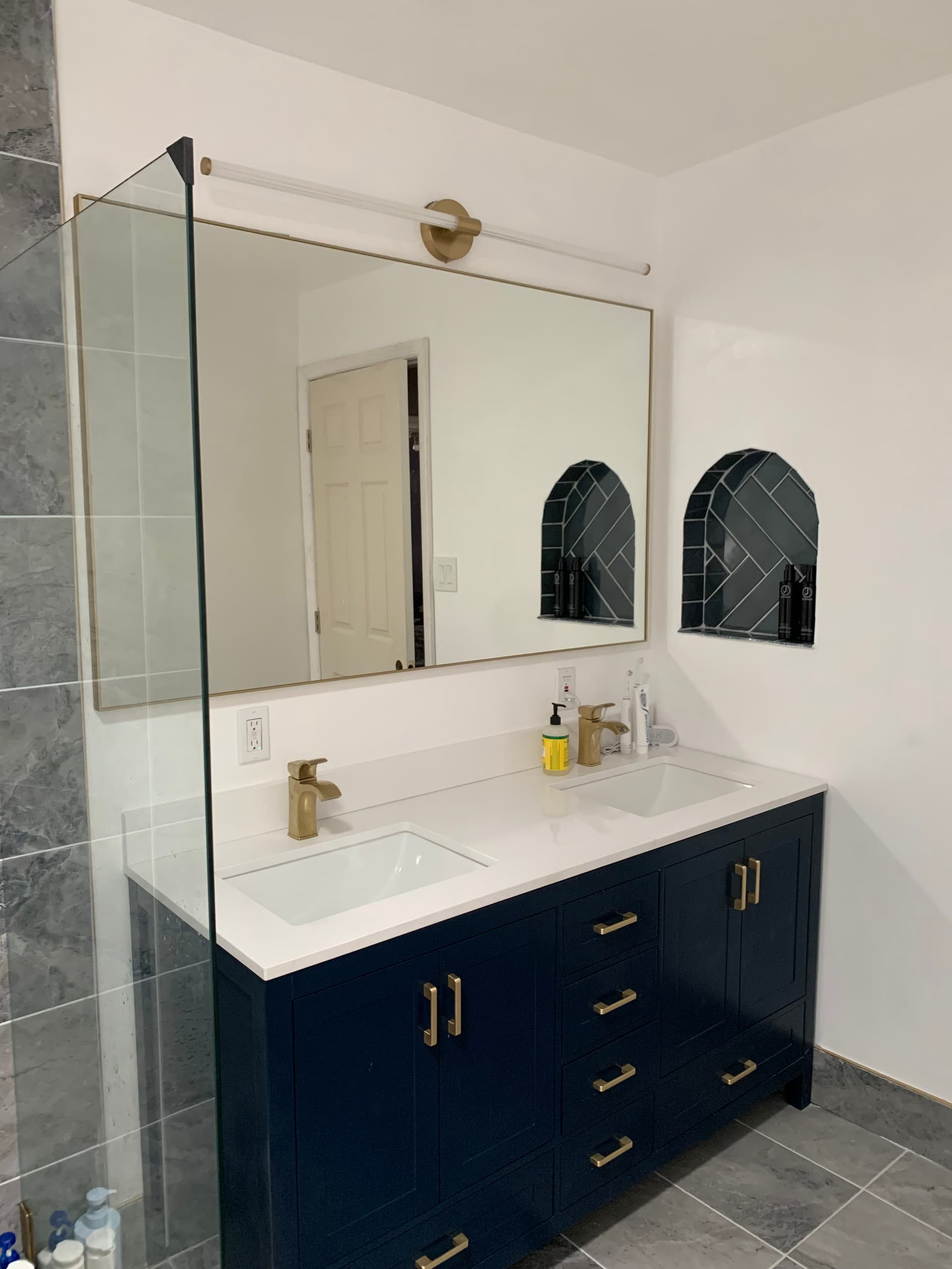 Completed bathroom remodeling project 32 by Stone Works Remodeling — Metro Detroit, MI