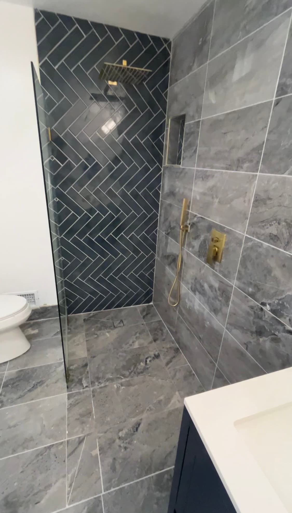 Completed bathroom remodeling project 38 by Stone Works Remodeling — Metro Detroit, MI